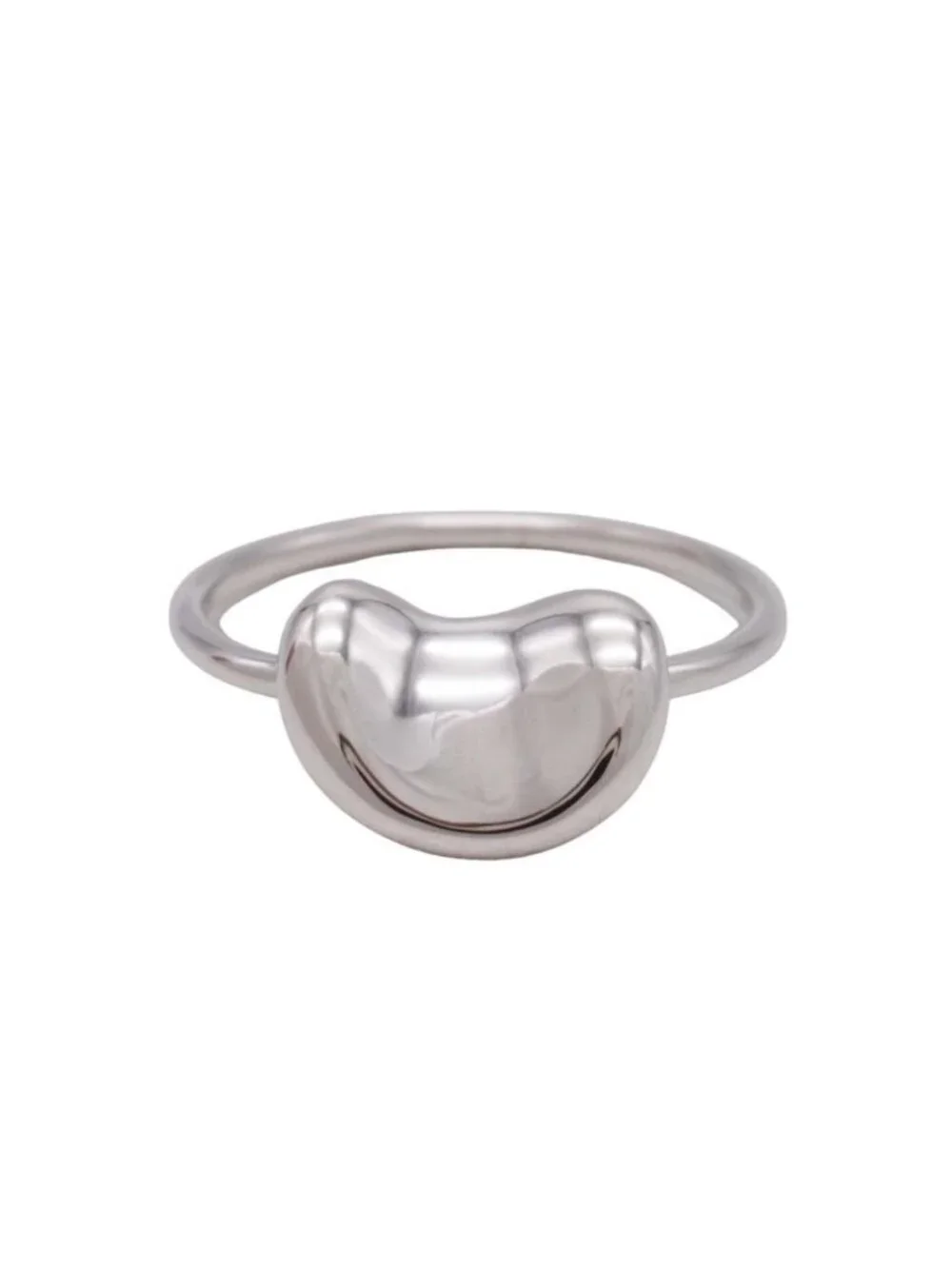Tiffany & Co New Polished Bean Ring Elsa Peretti Silver